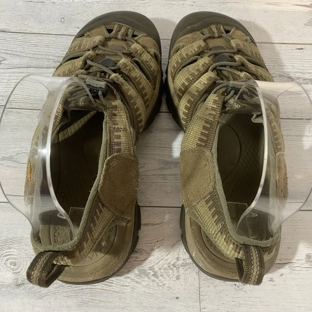Keen Sandals Mens 13 Green Brown Waterproof Outdoor Hiking Rugged Trail Shoes